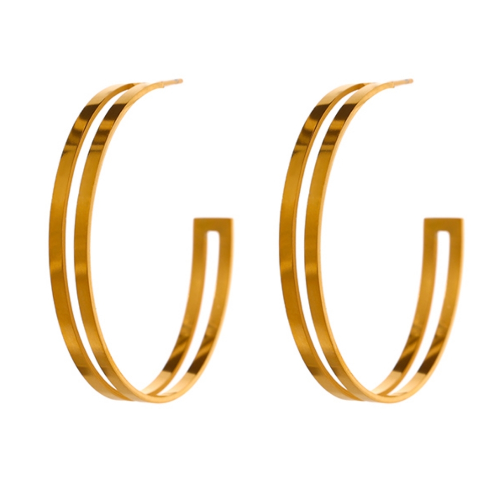 Stylish Round Hollow Hoop Earrings
